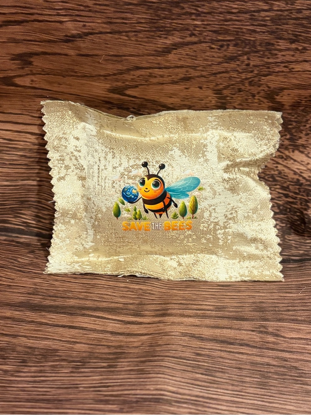 Gold Bee mini pillow - Save The Bees Graphic
